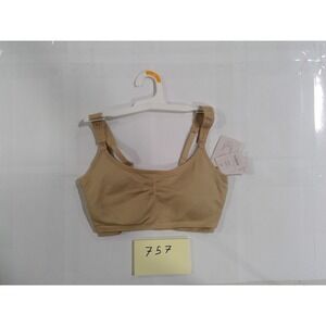 Auden Nursing Pumping Bra Women Medium Tan New Seamless Adjustable Straps